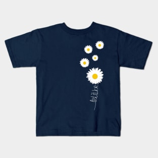 Let it be - Quote with flower Kids T-Shirt